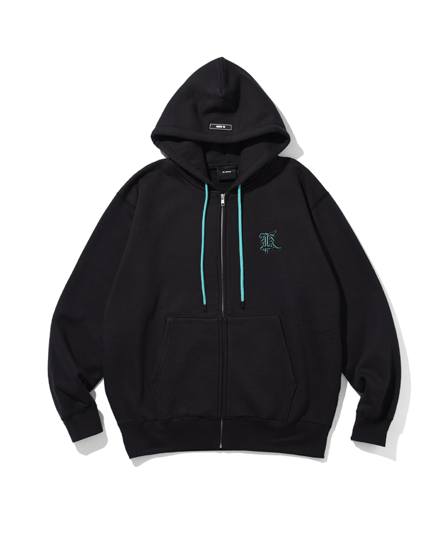 REVERSE SIDE ZIP HOODIE