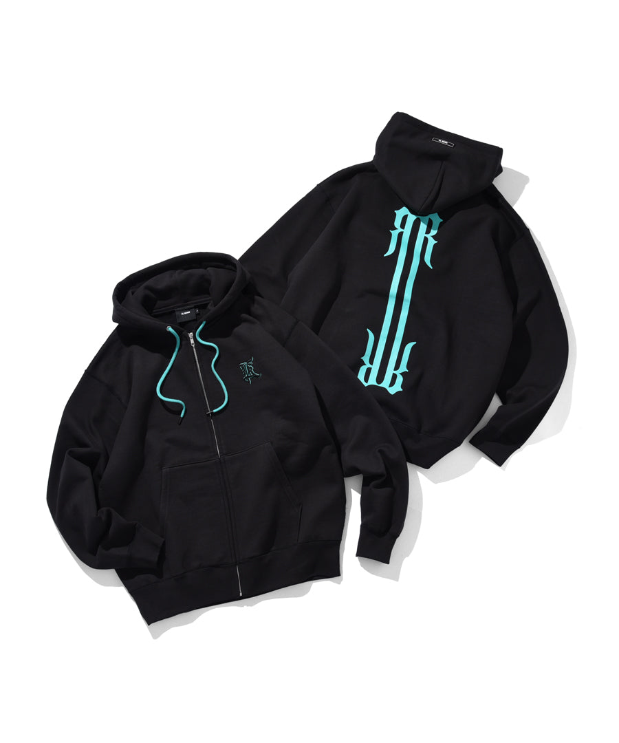 REVERSE SIDE ZIP HOODIE