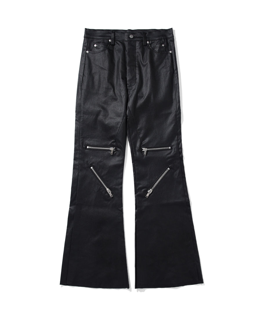 BOOTCUT ZIP COATING PANTS