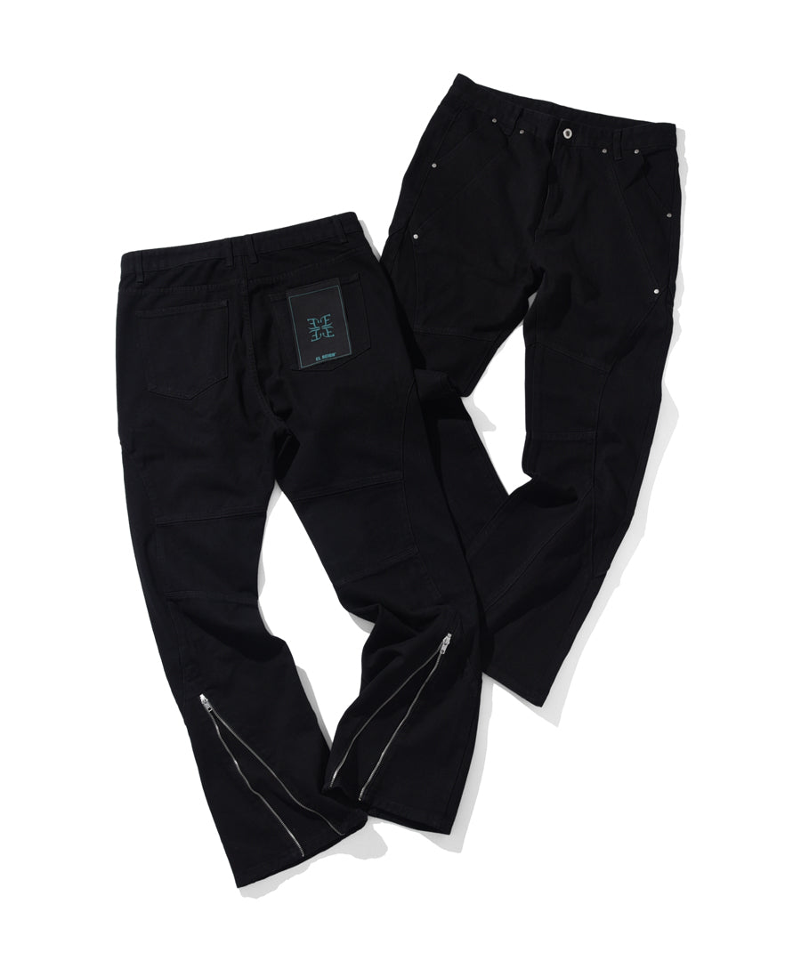 BLACK ZIPPER STUDS BOTTOM