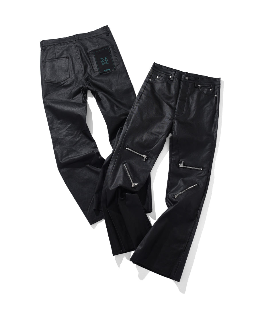 BOOTCUT ZIP COATING PANTS