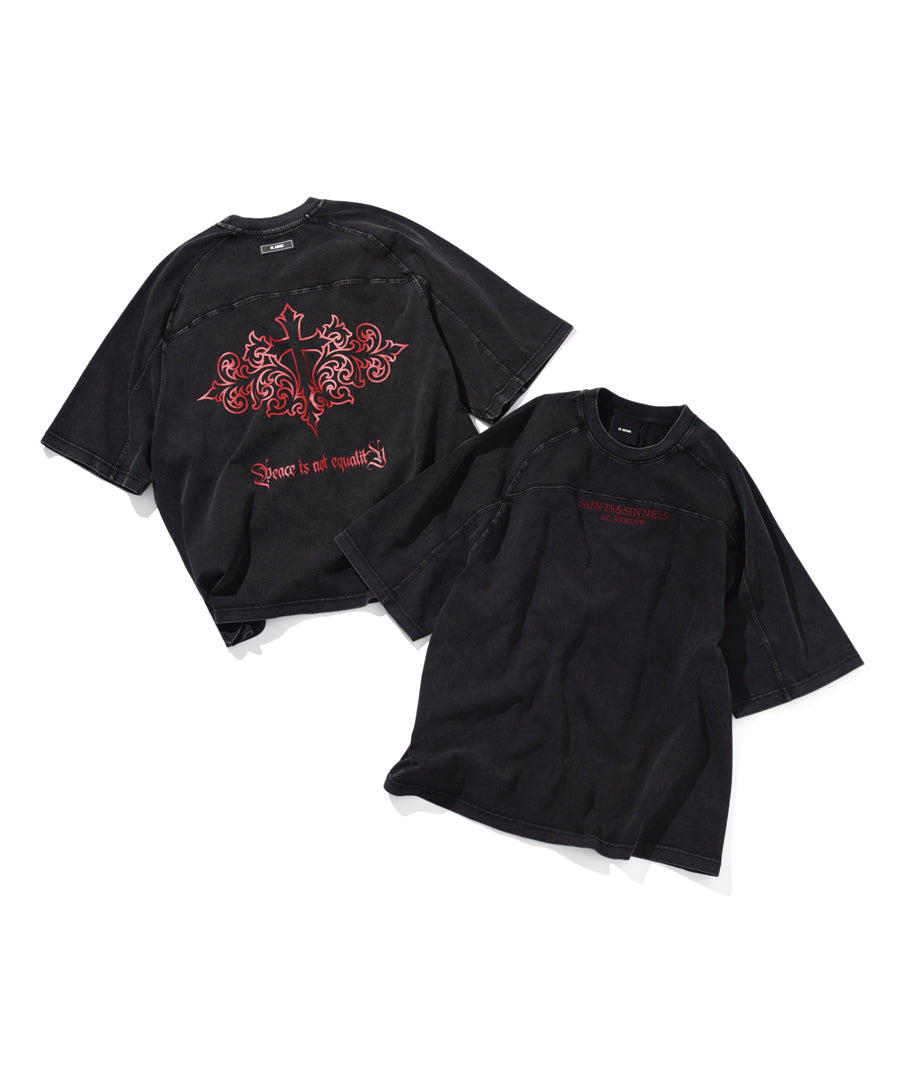REVENGE CROSS REVERSE CUT SHORT SLEEVE