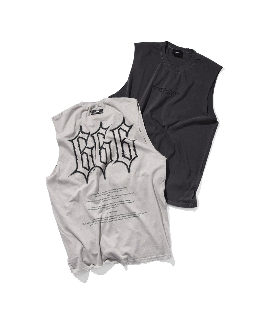 RAW EDGE SLEEVELESS