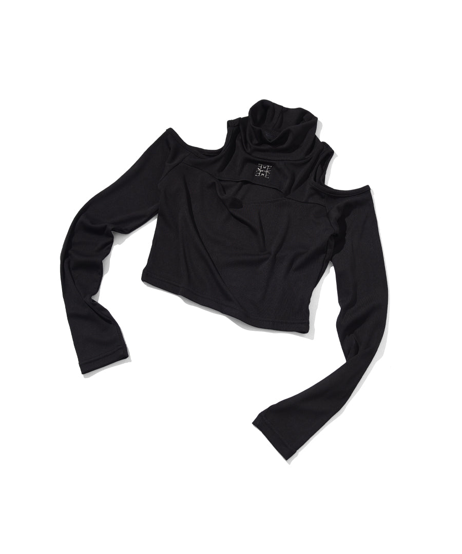 CUT-OUT HIGH NECK TOP