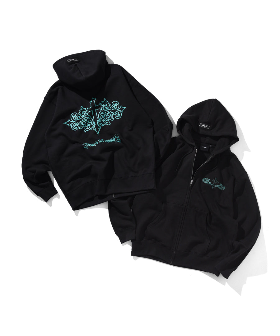 "REVENGE CROSS" ZIP HOODIE