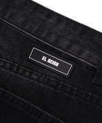 "FEAR" BLACK WASH FLARE DENIM