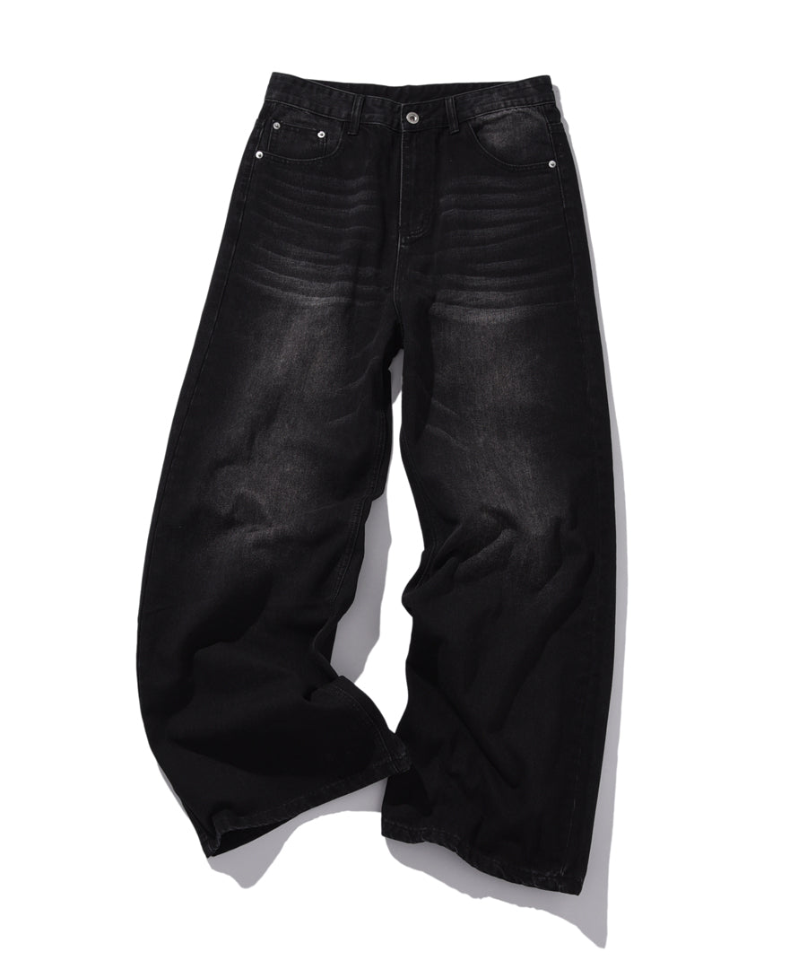 "FEAR" BLACK WASH FLARE DENIM
