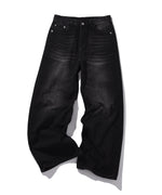 "FEAR" BLACK WASH FLARE DENIM