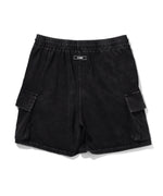 "FEAR" BLACK WASH SHORTS