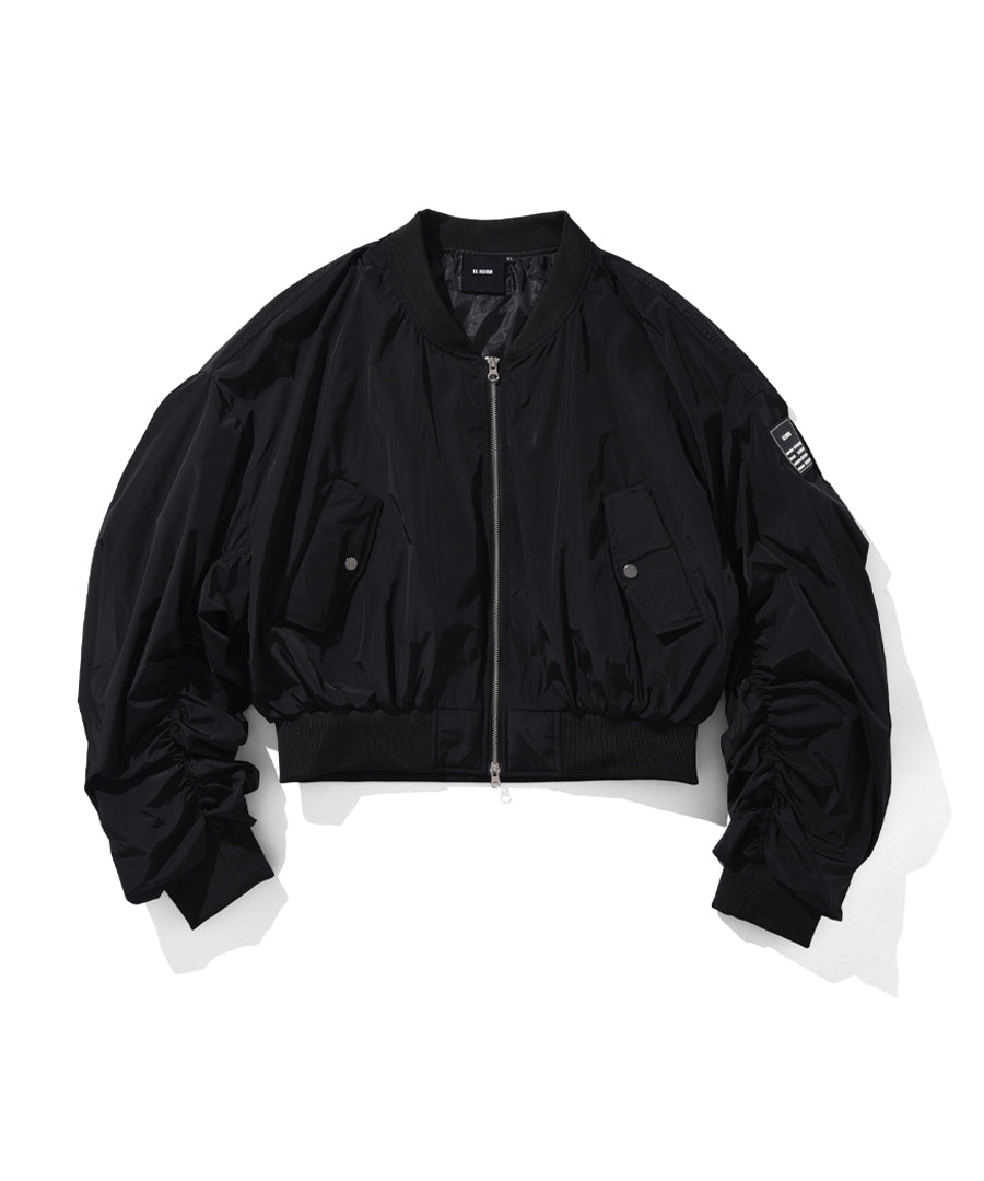 "FEAR" SHIRRING ARM JACKET