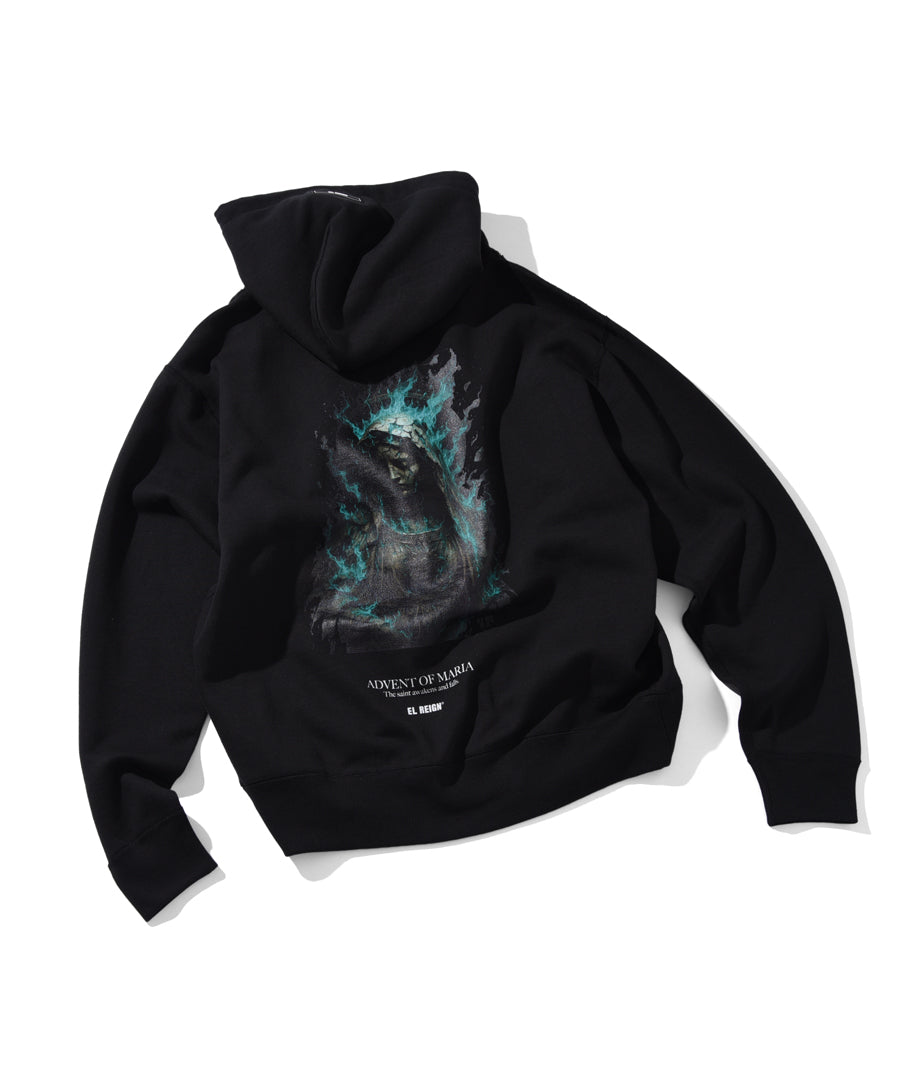 "DRAWING MARIA" ZIP HOODIE