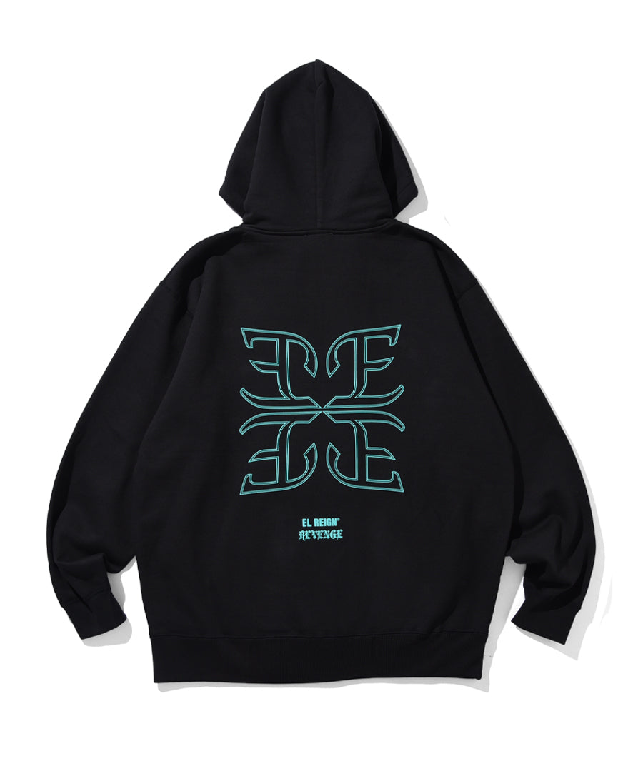 “REVENGE” FRAGMENT ZIP HOODIE