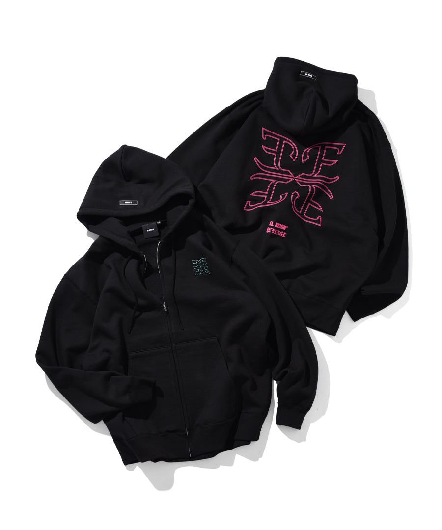 “REVENGE” FRAGMENT ZIP HOODIE