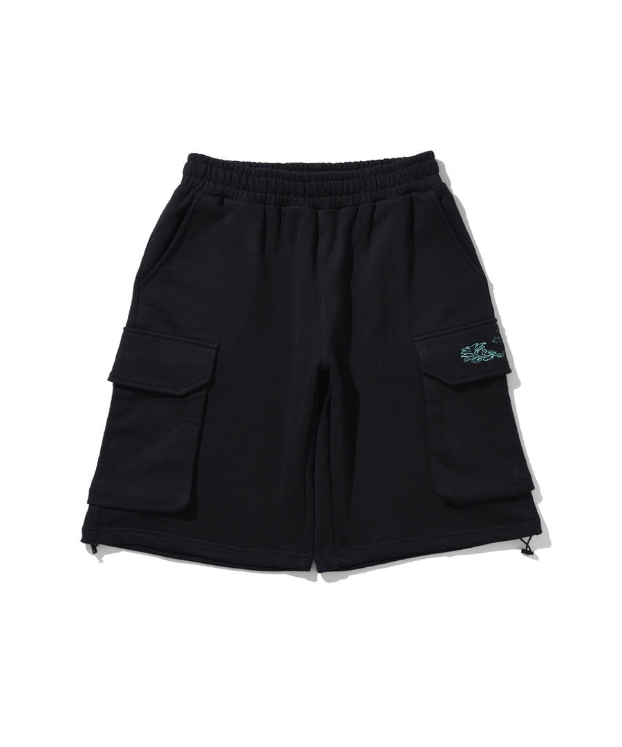 “REVENGE” CROSS SWEAT CARGO SHORTS