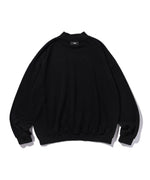 SOLID LOGO MOCK NECK SWEAT