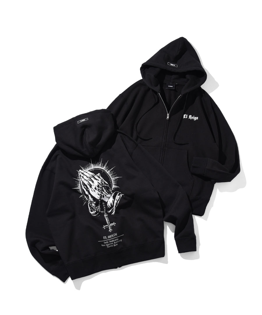 PRAYER FOR RUIN ZIP HOODIE