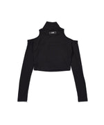 CUT-OUT HIGH NECK TOP