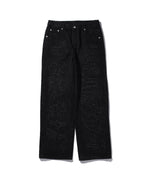 "FEAR" BLACK DAMAGE DENIM