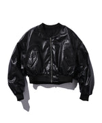 "FEAR"  LEATHER REVERSE JACKET