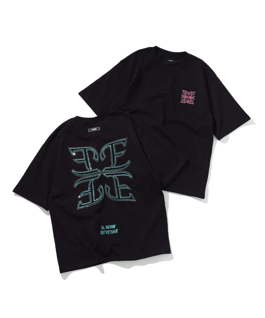 FRAGMENT RHINESTONE SHORT SLEEVE