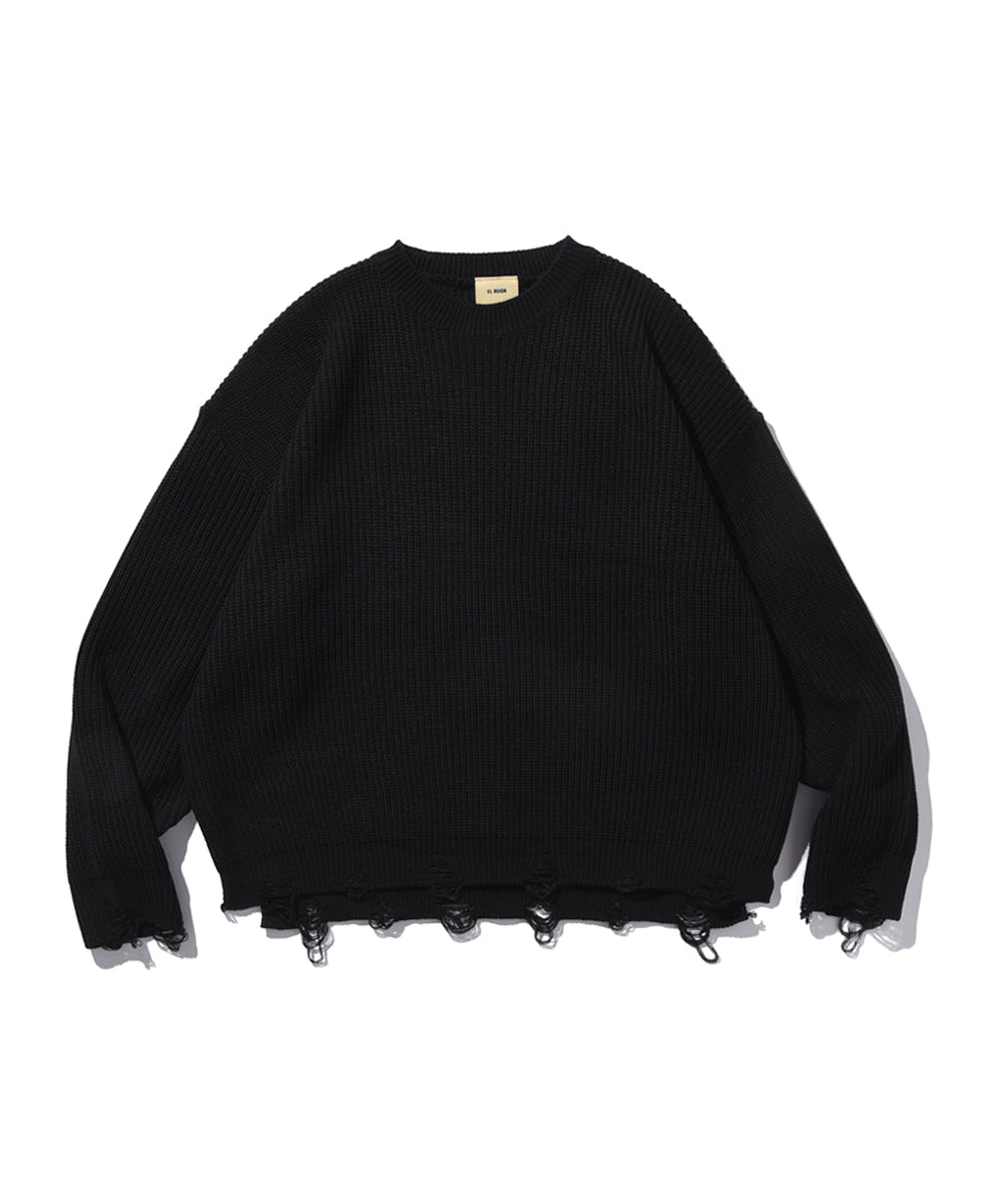 "FEAR" VINTAGE DAMAGE KNIT