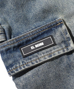 "FEAR" WIDE CARGO DENIM