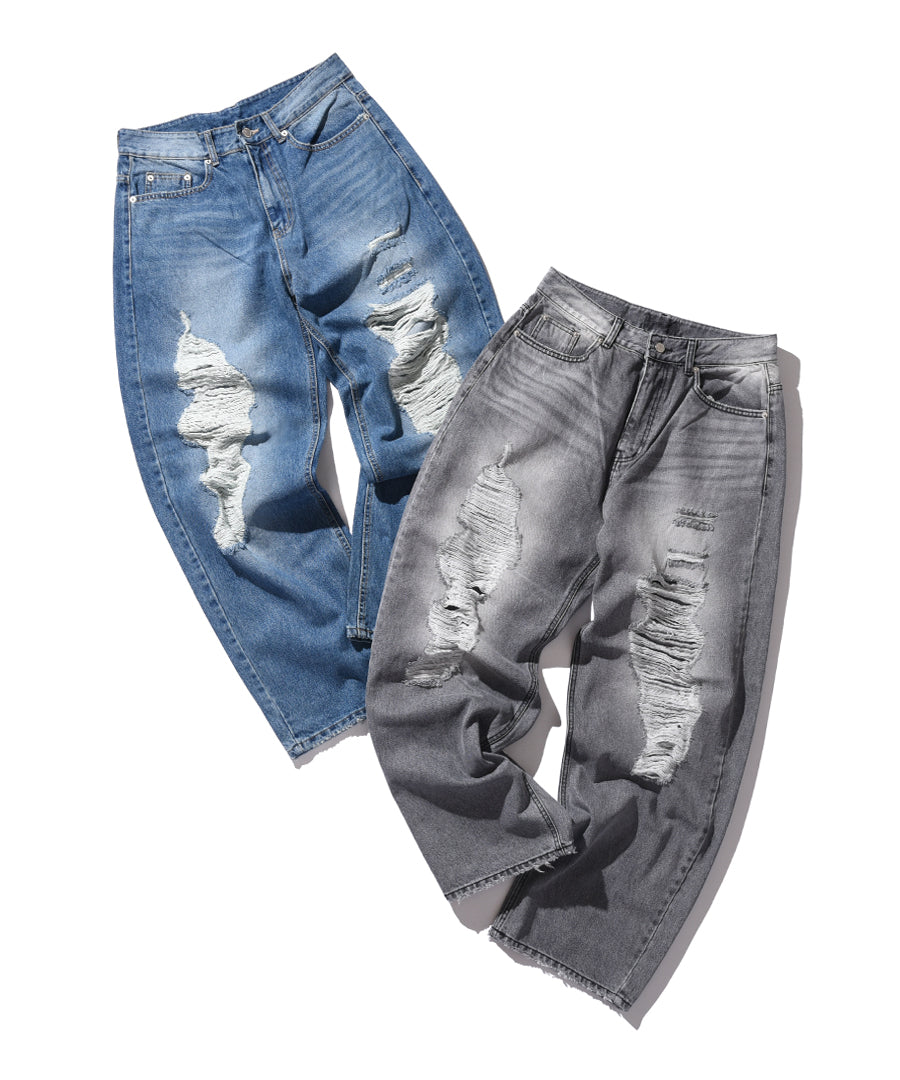 "FEAR" DAMAGE DENIM