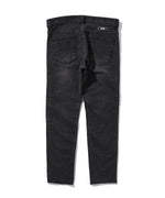 "FEAR" BLACK DAMAGE SKINNY DENIM