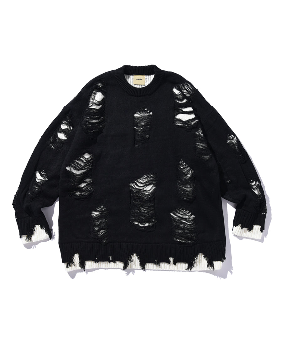 "FEAR" DAMAGE DOUBLE KNIT